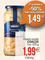 Oferta de Cidacos - Feixón Cocido por 1,99€ en Plenus Supermercados