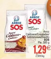 Oferta de Sos - Arroz Caldosos por 1,29€ en Supermercados Aquí