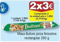 Oferta de Buitoni - Masa Pizza Finissima Rectangular por 1,99€ en Froiz