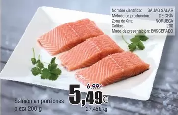 Oferta de Salmon Porciones por 5,49€ en Froiz