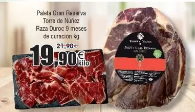 Oferta de Torre de Núñez - Paleta Gran Reserva por 19,9€ en Froiz