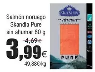 Oferta de Skandia - Salmon Noruego  Pure Sin Ahumar por 3,99€ en Froiz