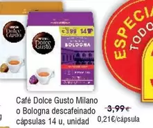 Oferta de Dolce Gusto - Café  Milano O Bologna Descafeinado Capsulas por 0,21€ en Froiz