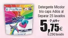 Oferta de Micolor - Detergente  Trio Caps Adios Al Separar 25 Lavados por 5,75€ en Froiz