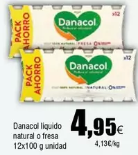 Oferta de Danone - Danacol Liquido Natural O Fresa por 4,95€ en Froiz