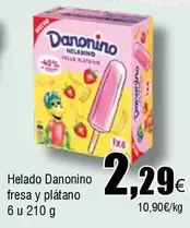 Oferta de Danonino - Helado Fresa Y Platano por 2,29€ en Froiz