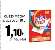 Oferta de Micolor - Toallitas Atrapa Color 10 U por 1,1€ en Froiz