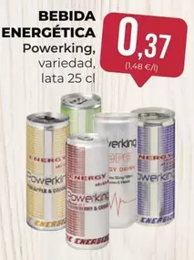 Oferta de Powerking - Bebida Energetica por 0,37€ en SPAR Gran Canaria