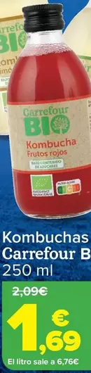 Oferta de Carrefour Bio - Kombuchas  por 1,69€ en Carrefour