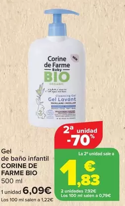 Oferta de Corine De Farme - Gel De Baño Infantil por 6,09€ en Carrefour