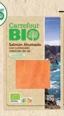 Oferta de Carrefour Bio - Salmon Ahumado Natural O Reducido En Sal por 3,49€ en Carrefour