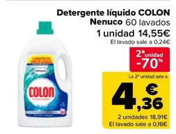 Oferta de Colon - Detergente Liquido Colon Nenuco en Carrefour