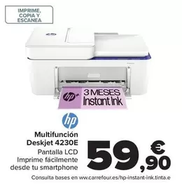 Oferta de Multifuncion Deskjet 4230e por 59,9€ en Carrefour