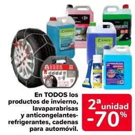 Oferta de En Todos Los Productos De Invierno, Lavaparabrisas Y Anticongelantes-refrigerantes, Cadenas Para Automovil en Carrefour