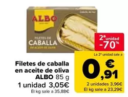 Oferta de Albo - Filetes De Caballa  En Aceite De Oliva  en Carrefour