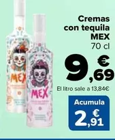 Oferta de Mex - Cremas Con Tequila por 9,69€ en Carrefour