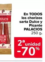 Oferta de Palacios - En Todos Los Chorizos Sarta Dulce Y Picante en Carrefour