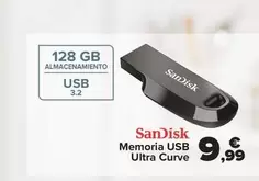 Oferta de Sandisk - Memoria Usb Ultra Curve por 9,99€ en Carrefour