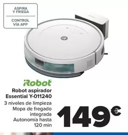 Oferta de Irobot - Robot Aspirador Essential Y-011240 por 149€ en Carrefour