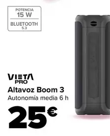 Oferta de Vieta - Altavoz Boom 3 por 25€ en Carrefour