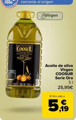 Oferta de Coosur - Aceite De Oliva Virgen Serie Oro por 25,95€ en Carrefour