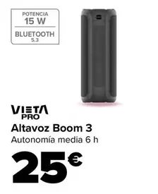 Oferta de Vieta - Altavoz Boom 3 por 25€ en Carrefour