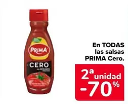 Oferta de Prima - En Todas Las Salsas Cero en Carrefour