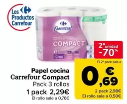 Oferta de Carrefour - Papel Cocina Compact en Carrefour