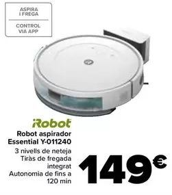 Oferta de Irobot - Robot Aspirador Essential Y-011240 por 149€ en Carrefour