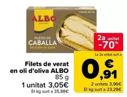 Oferta de Albo - Filetes De Caballa  En Aceite De Oliva  en Carrefour