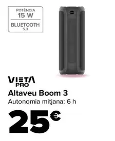 Oferta de Vieta - Altavoz Boom 3 por 25€ en Carrefour