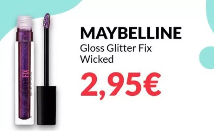 Oferta de Maybelline - Gloss Glitter Fix Wicked por 2,95€ en PrimaPrix