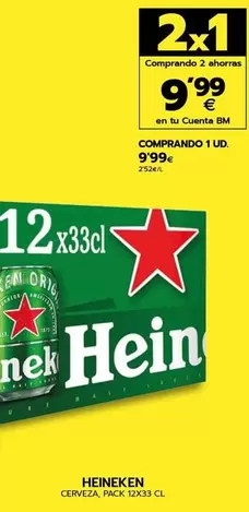 Oferta de Heineken - Cerveza por 9,99€ en BM Supermercados