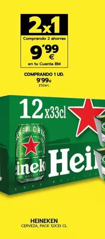 Oferta de Heineken - Cerveza por 9,99€ en BM Supermercados