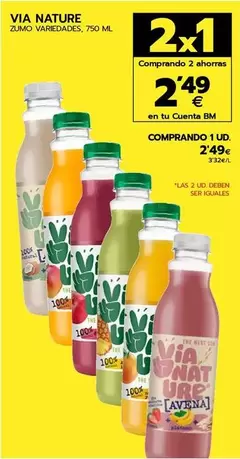 Oferta de Via Nature - Zumo  por 2,49€ en BM Supermercados