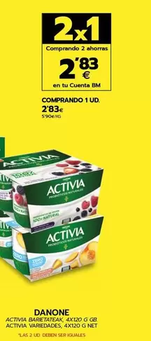 Oferta de Danone - Activia  por 2,83€ en BM Supermercados