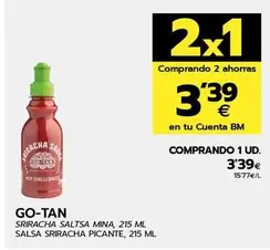 Oferta de Bm - Salsa Sriracha Picante por 3,39€ en BM Supermercados