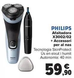 Oferta de Philips - Afeitadora  X300202  + Naricero por 59,9€ en Carrefour