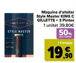 Oferta de Gillette - Maquina De Afeitado Style Master King C en Carrefour