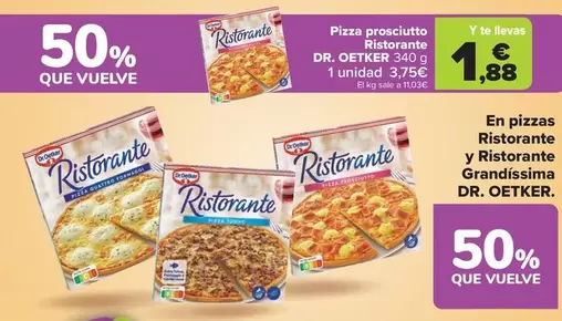 Oferta de Dr Oetker - Pizza Prosciutto Ristorante por 3,75€ en Carrefour Market