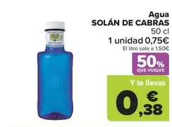 Oferta de Solán De Cabras - Agua por 0,75€ en Carrefour Market