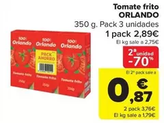 Oferta de Orlando - Tomate Frito por 2,89€ en Carrefour Market