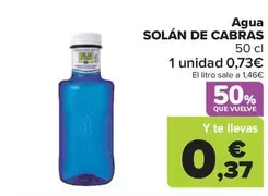 Oferta de Solán De Cabras - Agua por 0,73€ en Carrefour Market