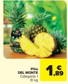 Oferta de Del Monte - Piña por 1,89€ en Carrefour Market