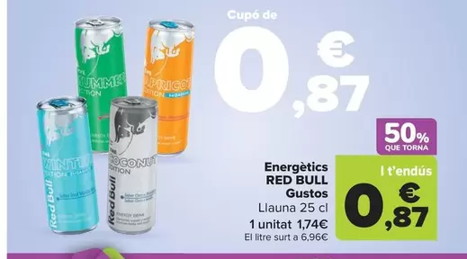 Oferta de Red Bull - Energéticos  por 1,74€ en Carrefour Market