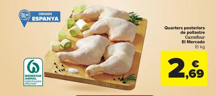 Oferta de Carrefour - Traseros De Pollo El Mercado  por 2,69€ en Carrefour Market