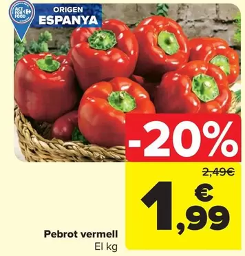 Oferta de Pimiento Rojo por 1,99€ en Carrefour Market