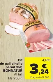 Oferta de Bonnatur - Pechuga De Pavo O Jamón Cocido por 3,24€ en Carrefour Market