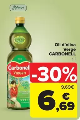 Oferta de Carbonell - Aceite De Oliva Virgen por 6,69€ en Carrefour Market