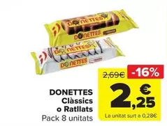 Oferta de Donettes - Clásicos O Rayados por 2,25€ en Carrefour Market